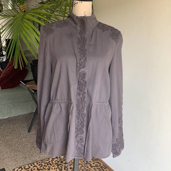 Anthropologie Love Sam Beaded Cargo Jacket - Picture 3 of 16